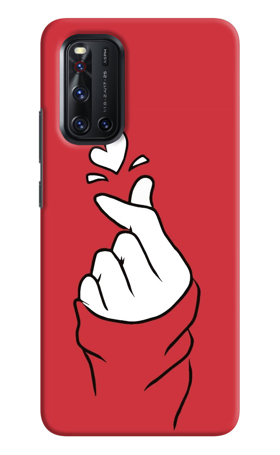 Korean Love Sign Vivo V19 Back Cover, Hard case