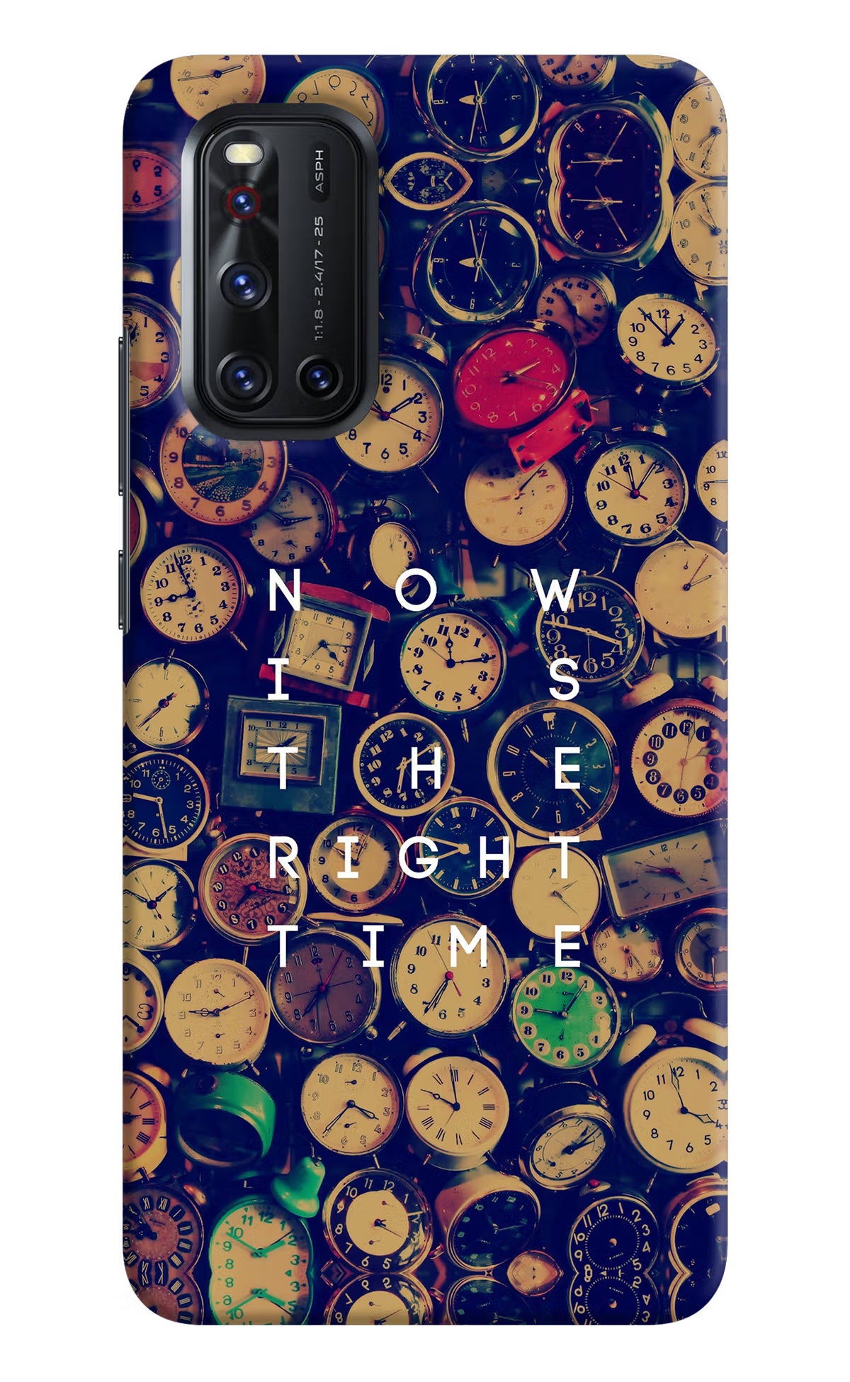 Now is the Right Time Quote Vivo V19 Hard Case Back Cover by Casekaro