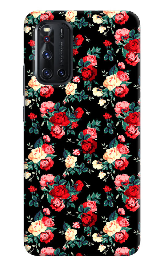 Rose Pattern Vivo V19 Hard Case Back Cover by Casekaro