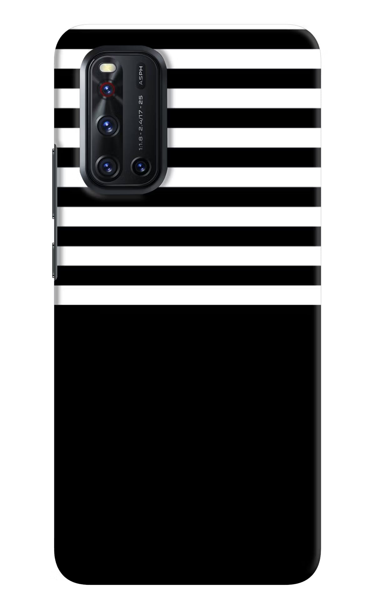 Black and White Print Vivo V19 Hard Case Back Cover by Casekaro