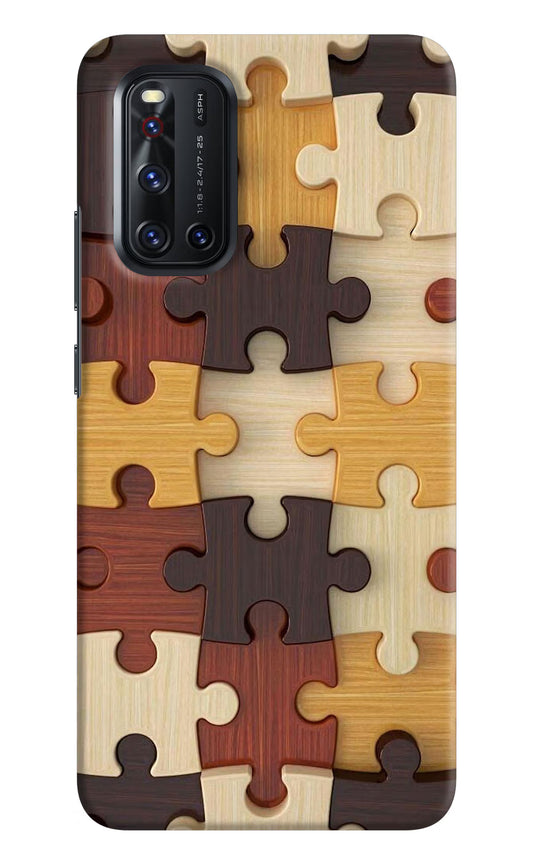 Wooden Puzzle Vivo V19 Hard Case Back Cover by Casekaro