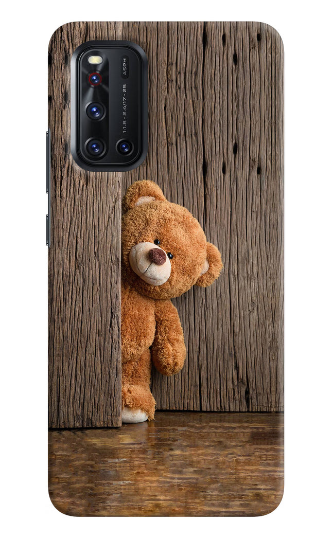 Teddy Wooden Vivo V19 Hard Case Back Cover by Casekaro