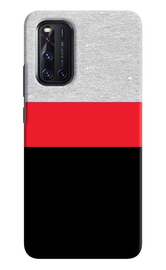 Tri Color Pattern Vivo V19 Hard Case Back Cover by Casekaro