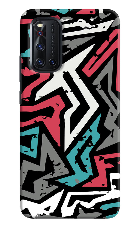 Geometric Graffiti Vivo V19 Hard Case Back Cover by Casekaro