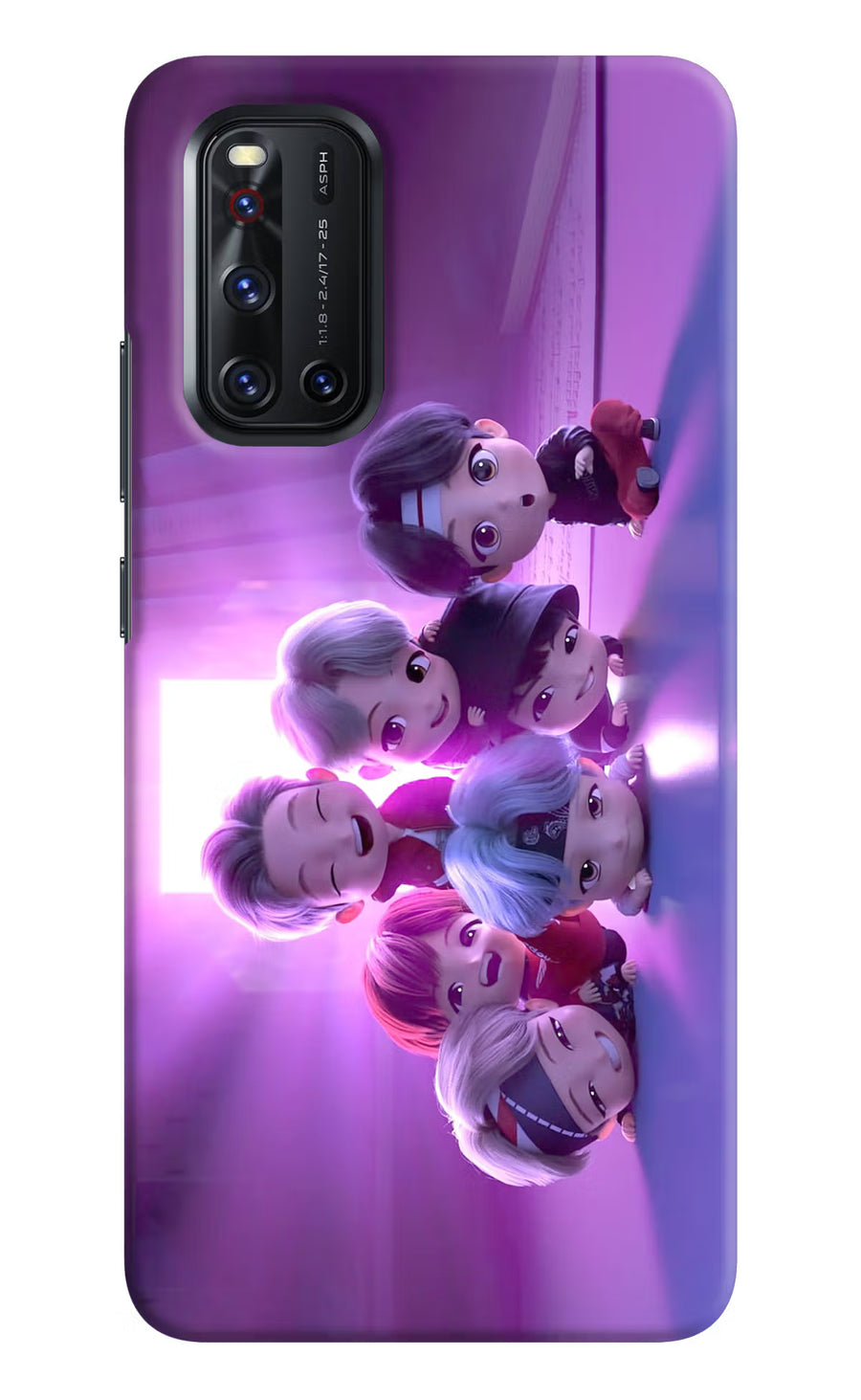 BTS Chibi Vivo V19 Back Cover, Hard case