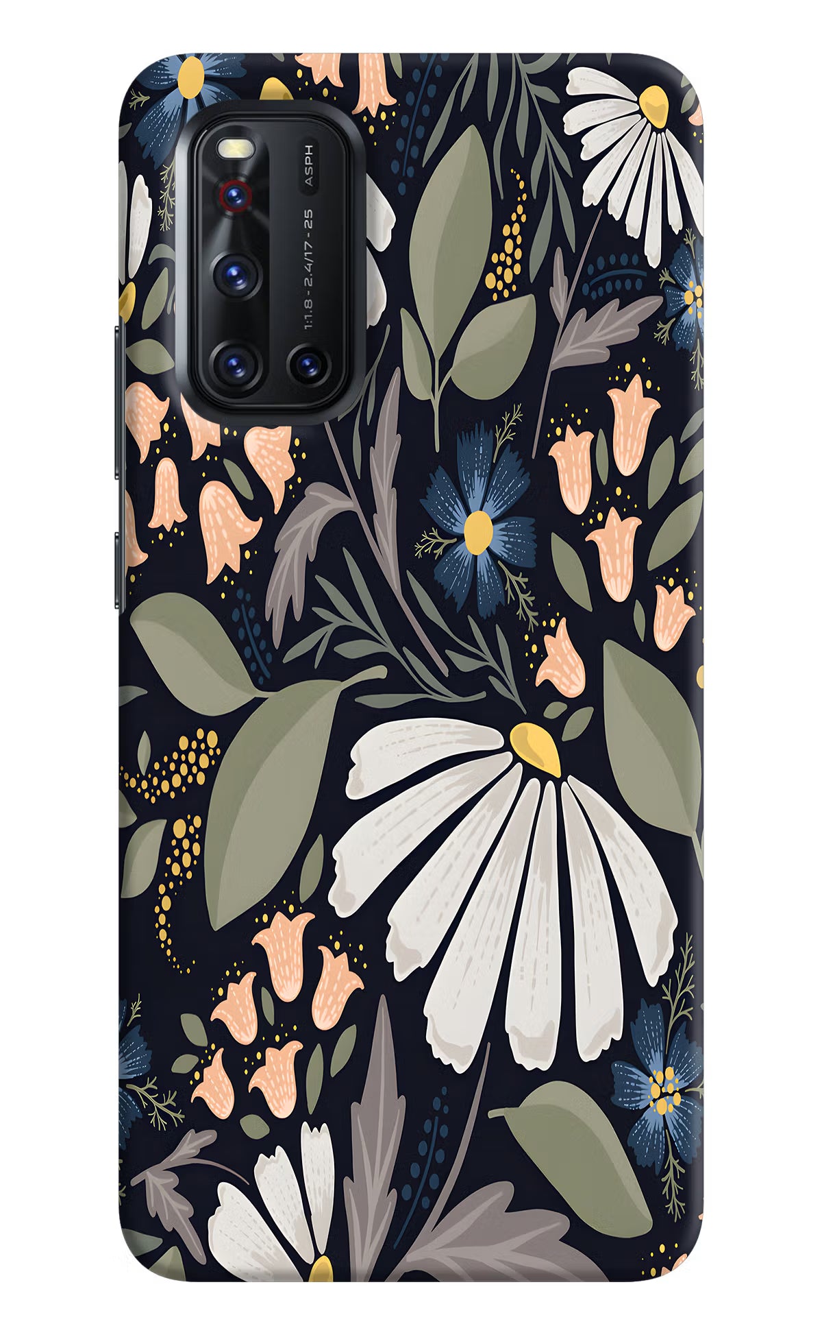 Flowers Art Vivo V19 Hard Case Back Cover by Casekaro