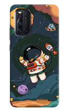 Cartoon Astronaut Vivo V19 Hard Case Back Cover by Casekaro