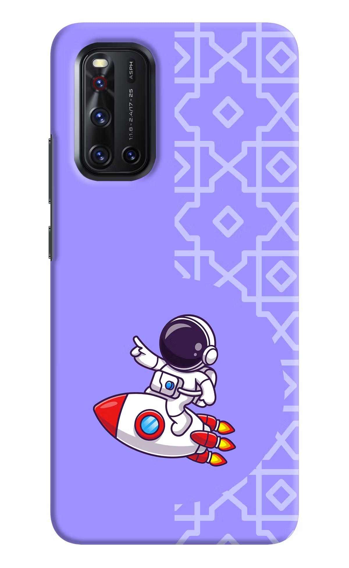 Cute Astronaut Vivo V19 Hard Case Back Cover by Casekaro