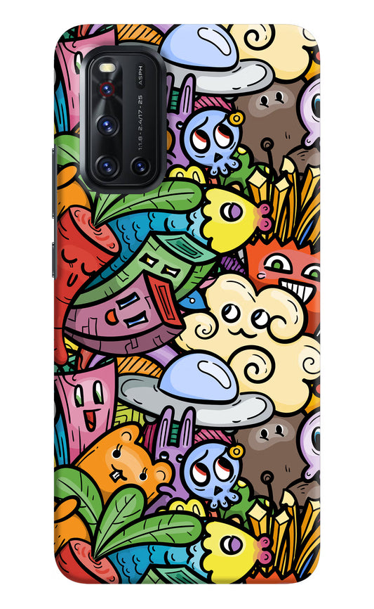 Veggie Doodle Vivo V19 Hard Case Back Cover by Casekaro