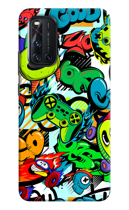 Game Doodle Vivo V19 Hard Case Back Cover by Casekaro