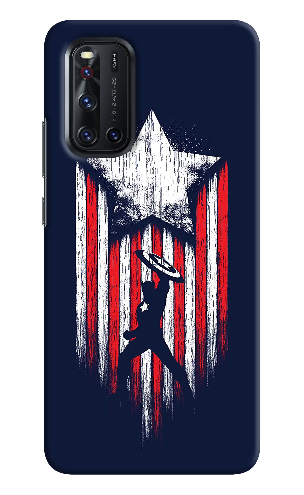 Captain America Marvel Art Vivo V19 Hard Case Back Cover by Casekaro
