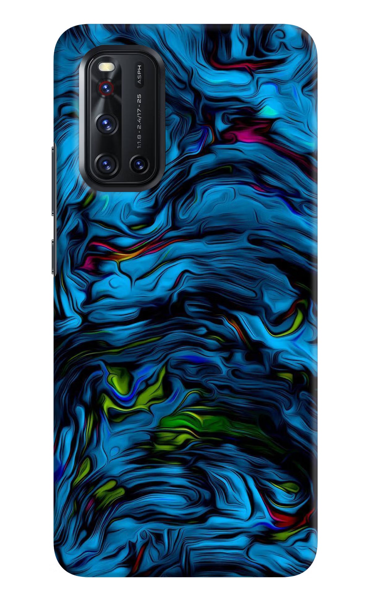 Dark Blue Abstract Vivo V19 Hard Case Back Cover by Casekaro