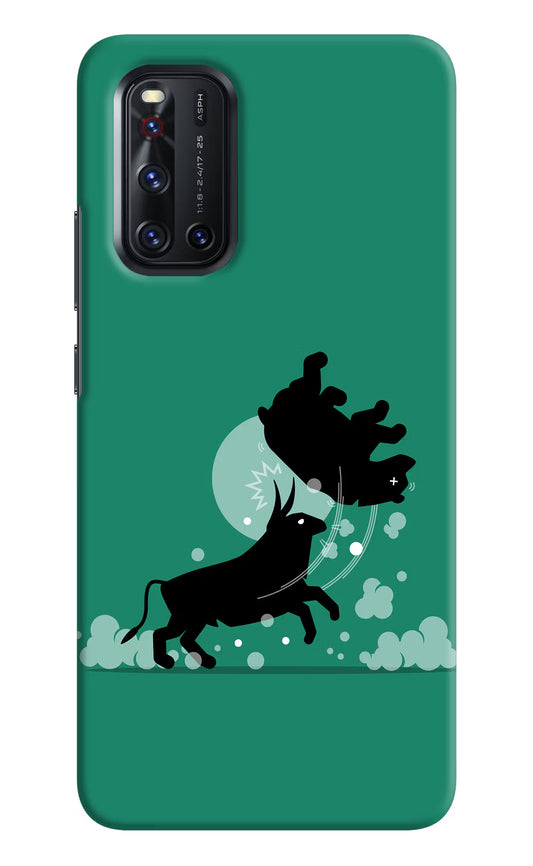 Bull Conqueror Vivo V19 Hard Case Back Cover by Casekaro