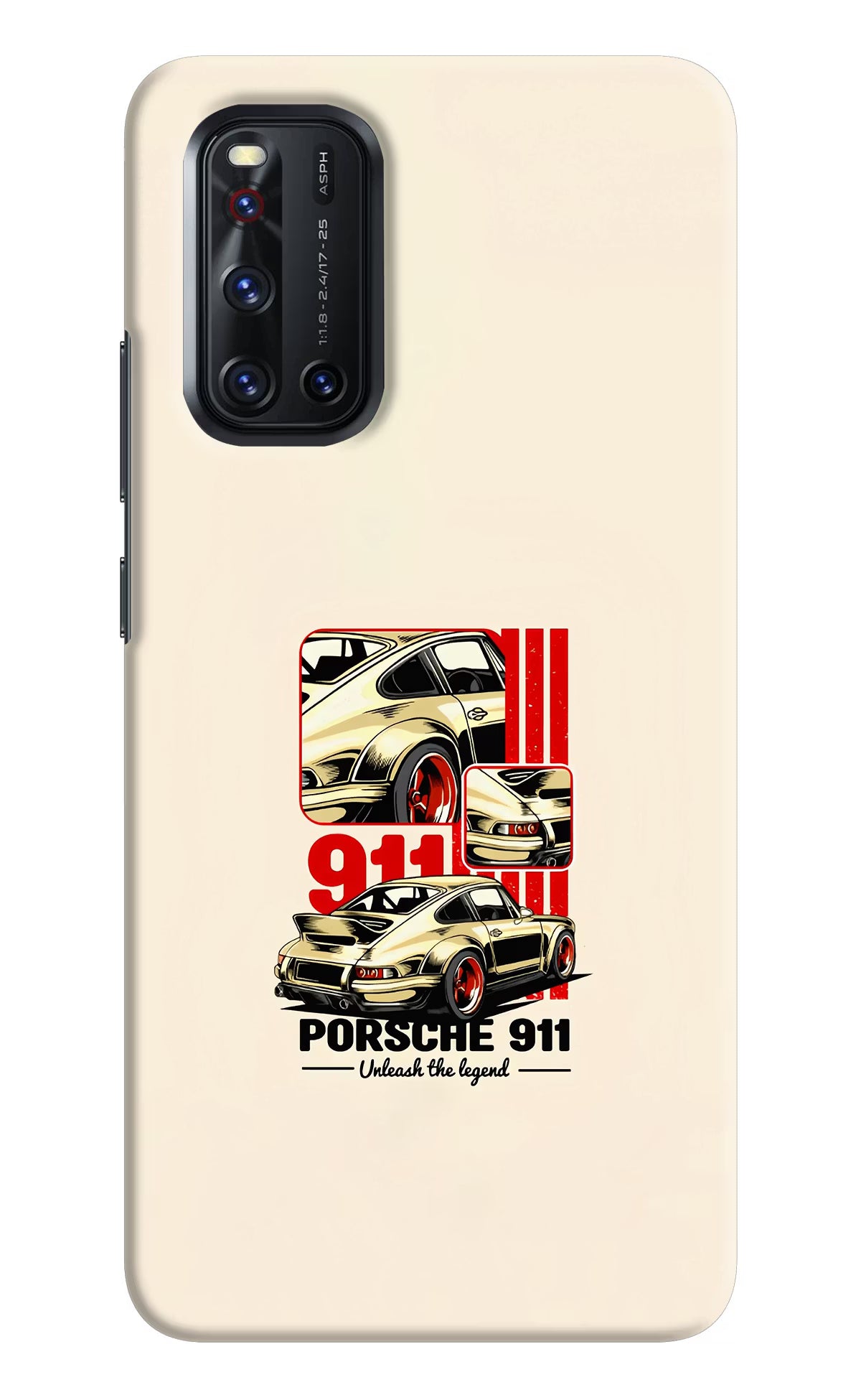 Classic Porsche 911 Vivo V19 Hard Case Back Cover by Casekaro