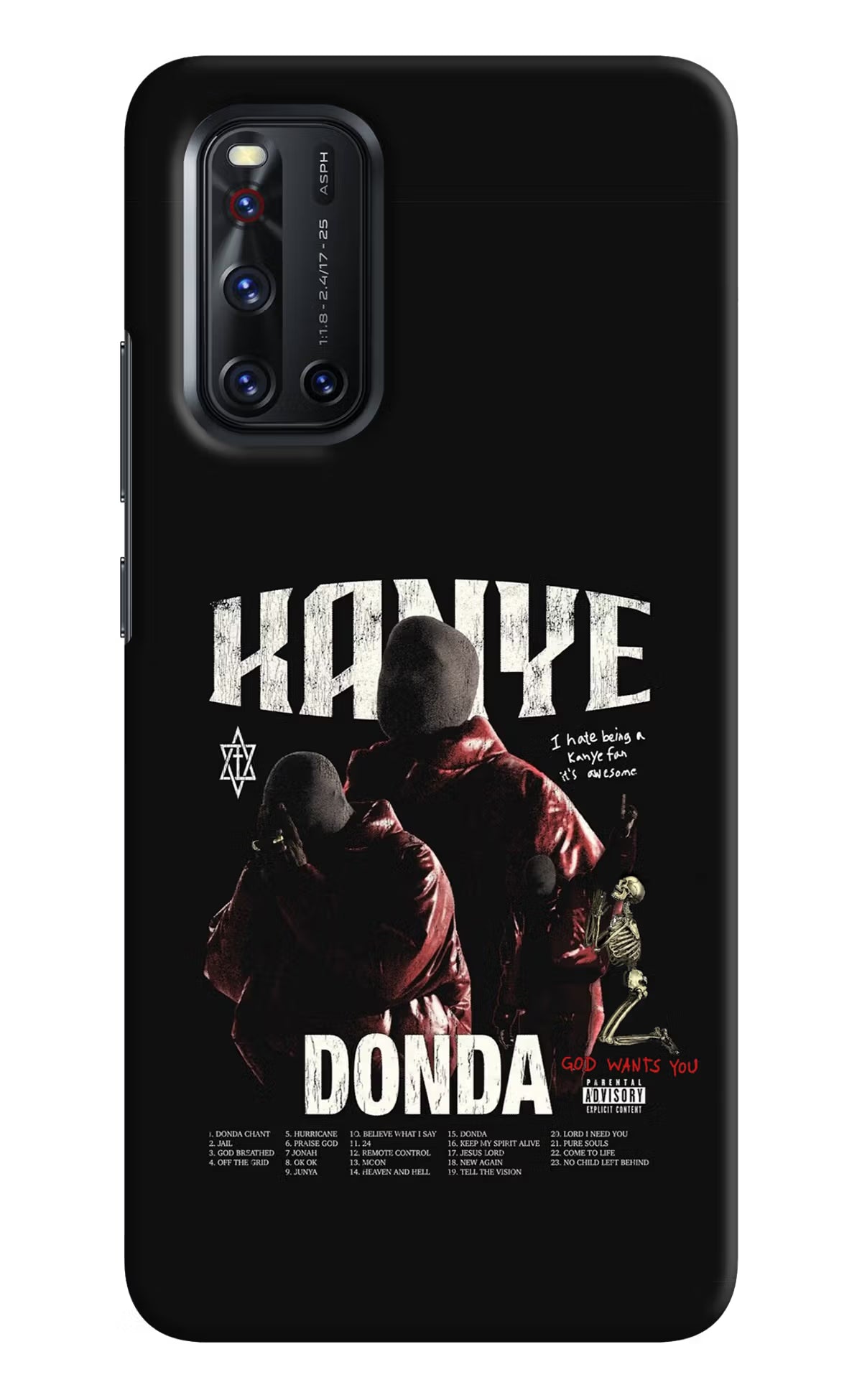 Donda Kanye West Vivo V19 Hard Case Back Cover by Casekaro