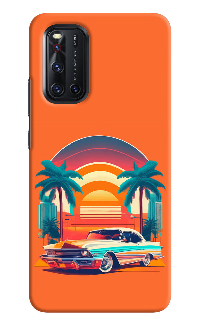 Palm Drive 80s Vivo V19 Hard Case Back Cover by Casekaro