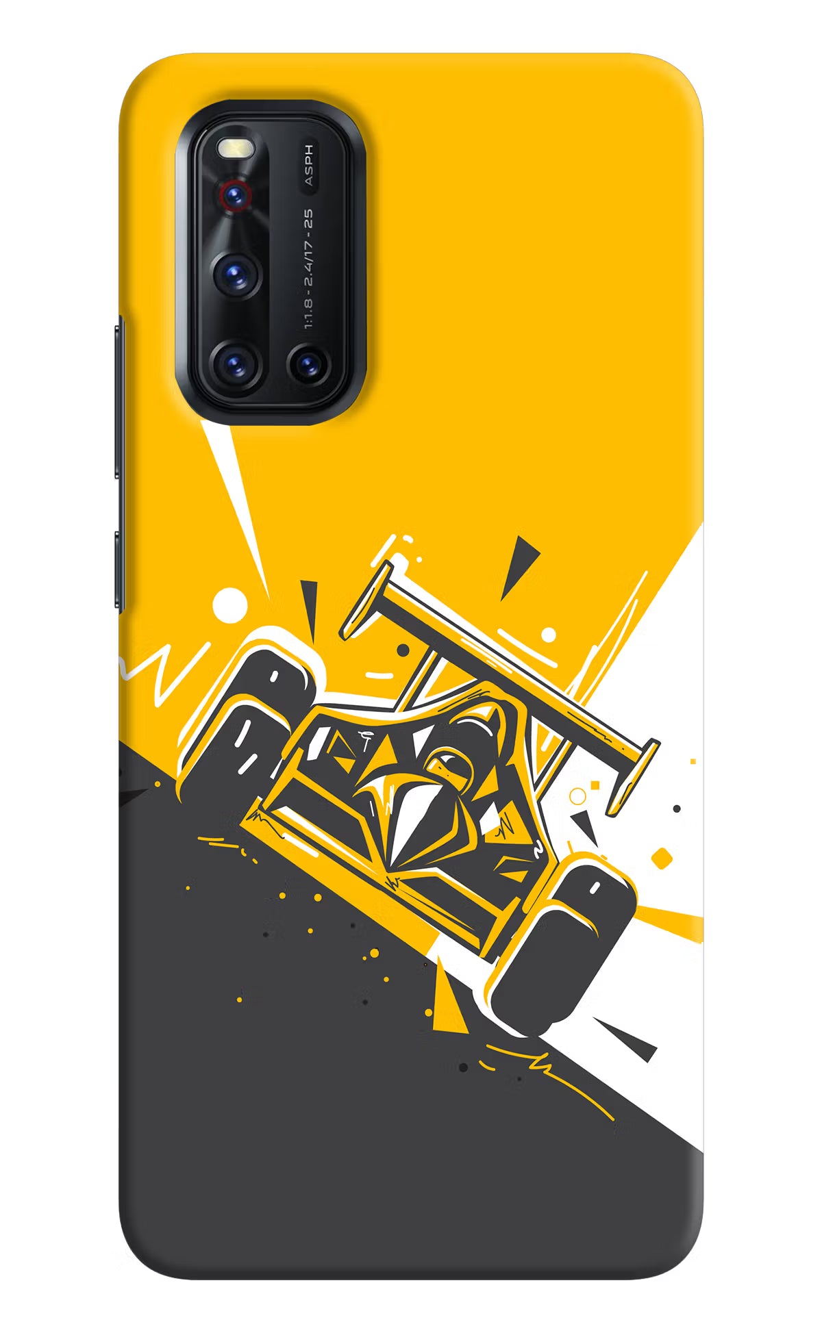 Track King Vivo V19 Hard Case Back Cover by Casekaro