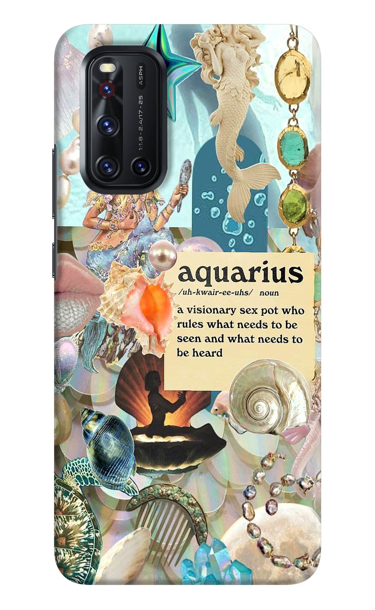 Aquarius Zodiac Vivo V19 Hard Case Back Cover by Casekaro