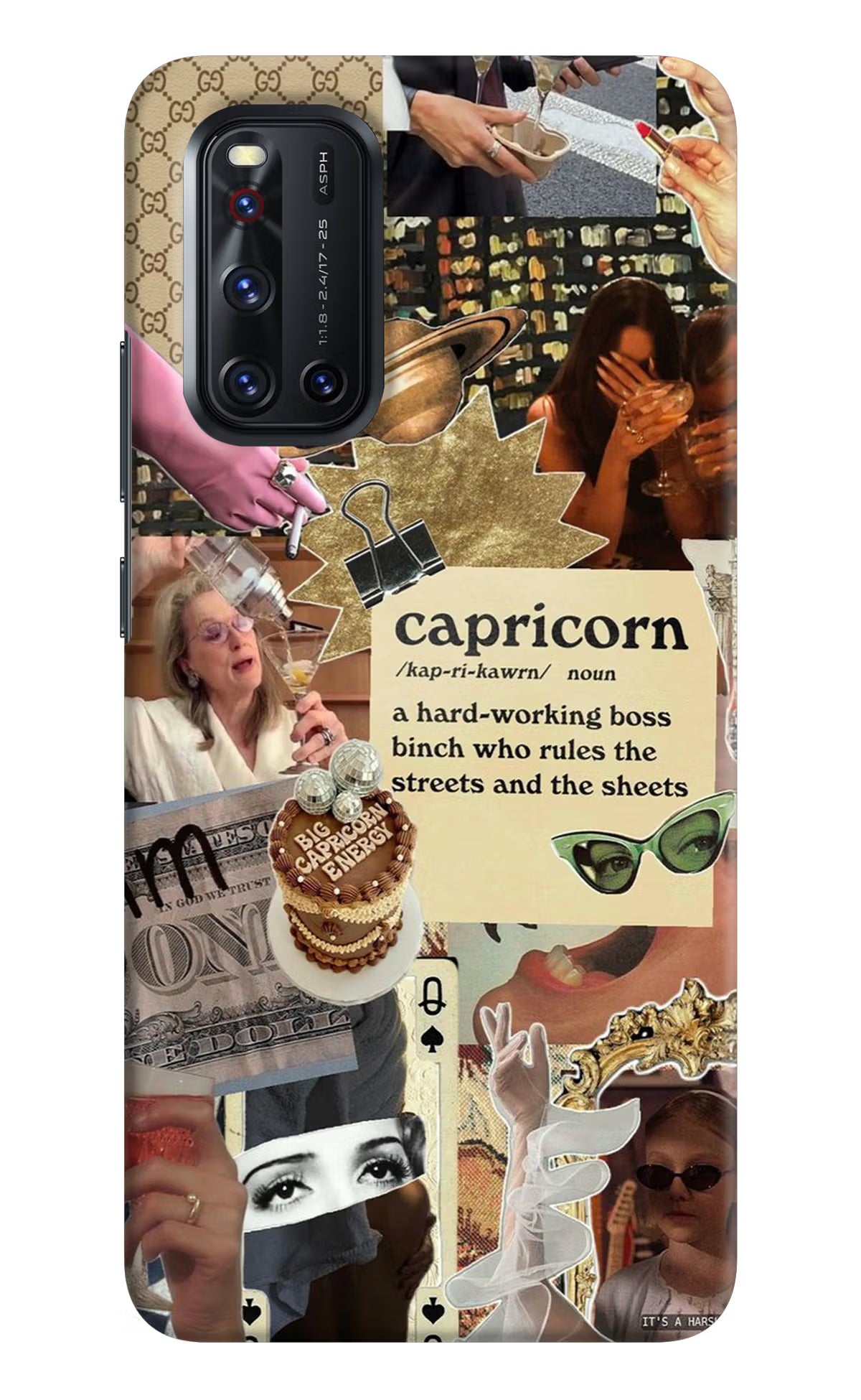 Capricorn Zodiac Vivo V19 Hard Case Back Cover by Casekaro
