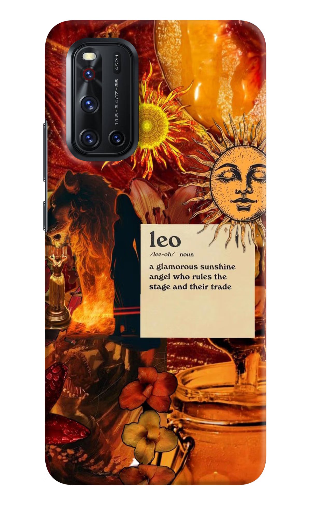 Leo Zodiac Vivo V19 Hard Case Back Cover by Casekaro