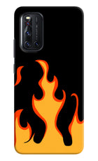 Fired Up – Black Vivo V19 Hard Case Back Cover by Casekaro