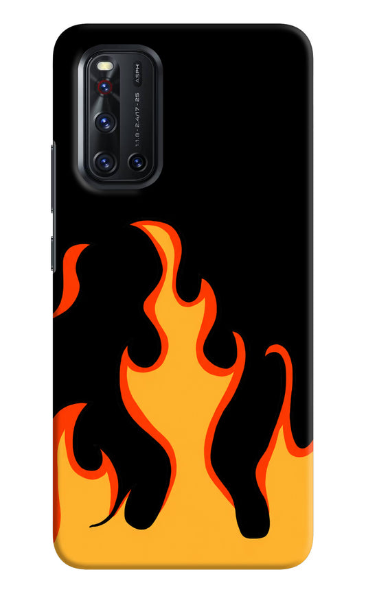 Fired Up – Black Vivo V19 Hard Case Back Cover by Casekaro