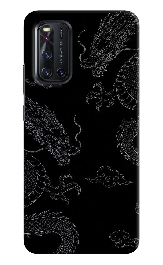 Twin Dragons Vivo V19 Hard Case Back Cover by Casekaro