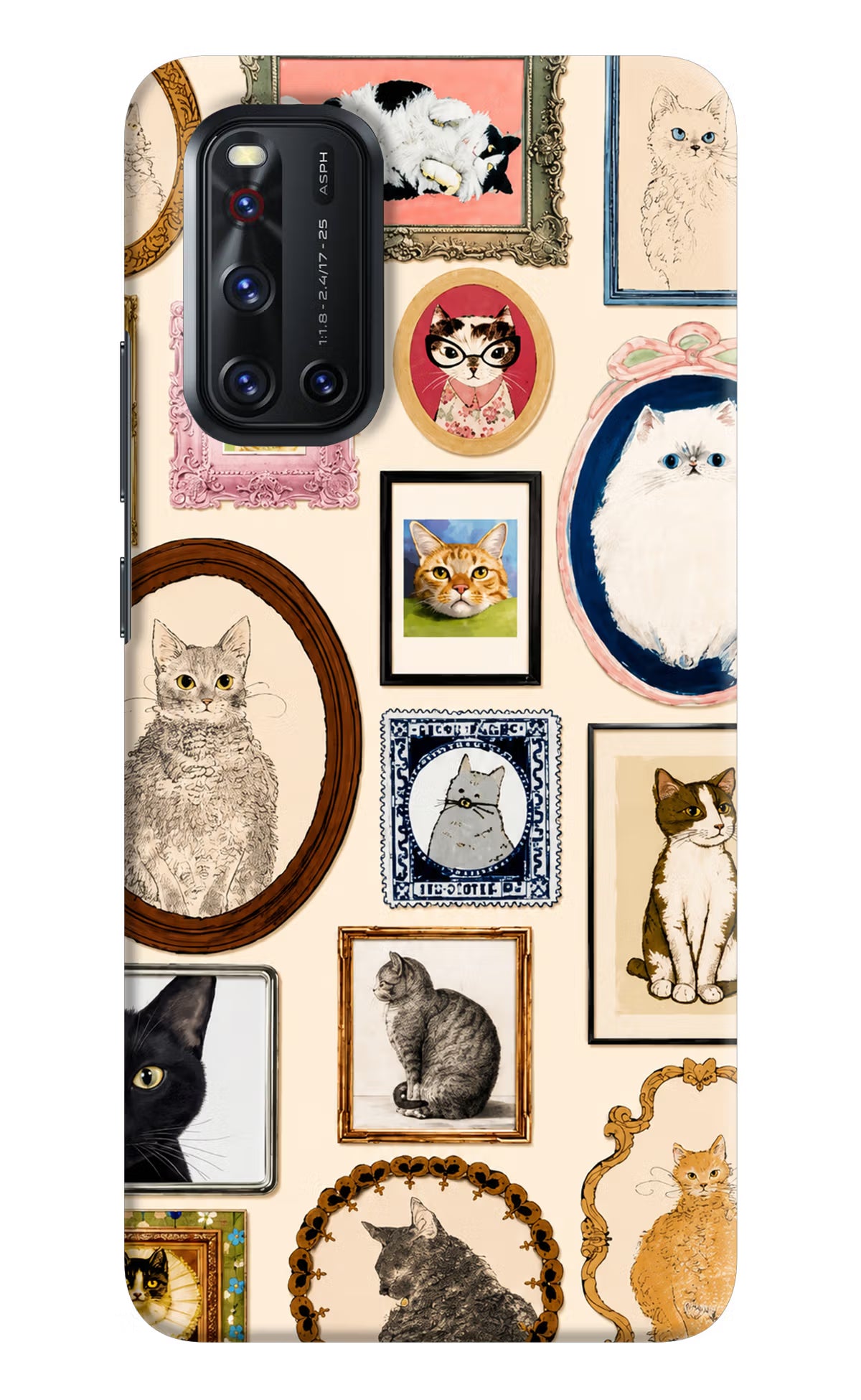 Mirror Cats Vivo V19 Back Cover