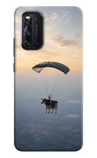Skydiving Cow Vivo V19 Hard Case Back Cover by Casekaro