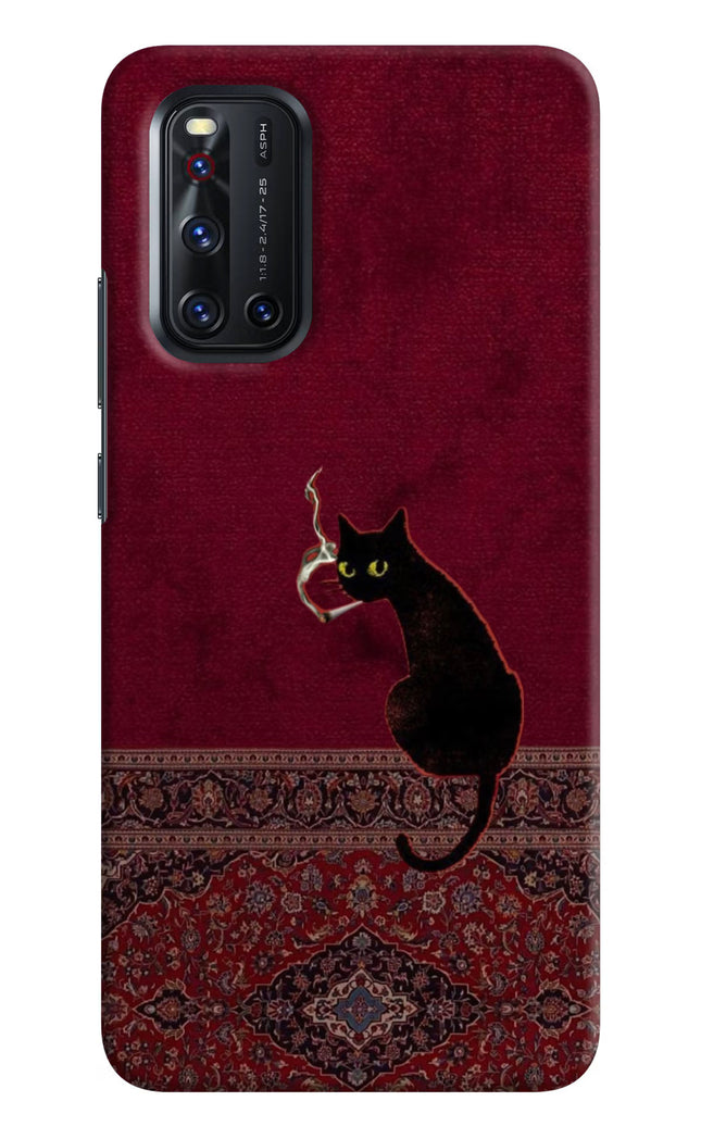 Midnight Cat Vivo V19 Hard Case Back Cover by Casekaro