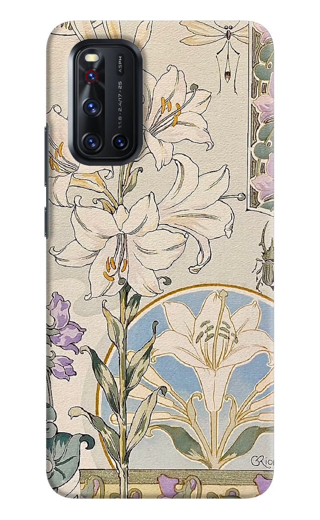 White Lily Vivo V19 Hard Case Back Cover by Casekaro