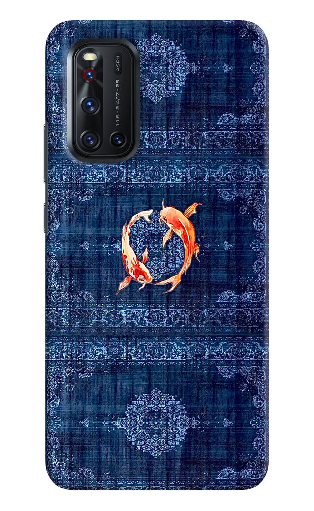 Koi Blue Vivo V19 Hard Case Back Cover by Casekaro