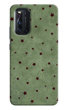 Green Stars Vivo V19 Hard Case Back Cover by Casekaro
