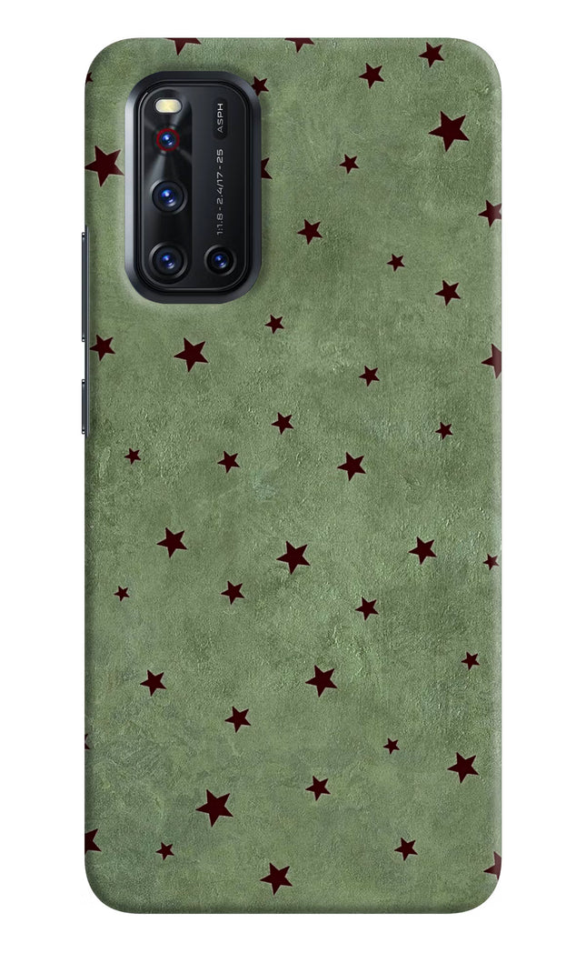 Green Stars Vivo V19 Hard Case Back Cover by Casekaro