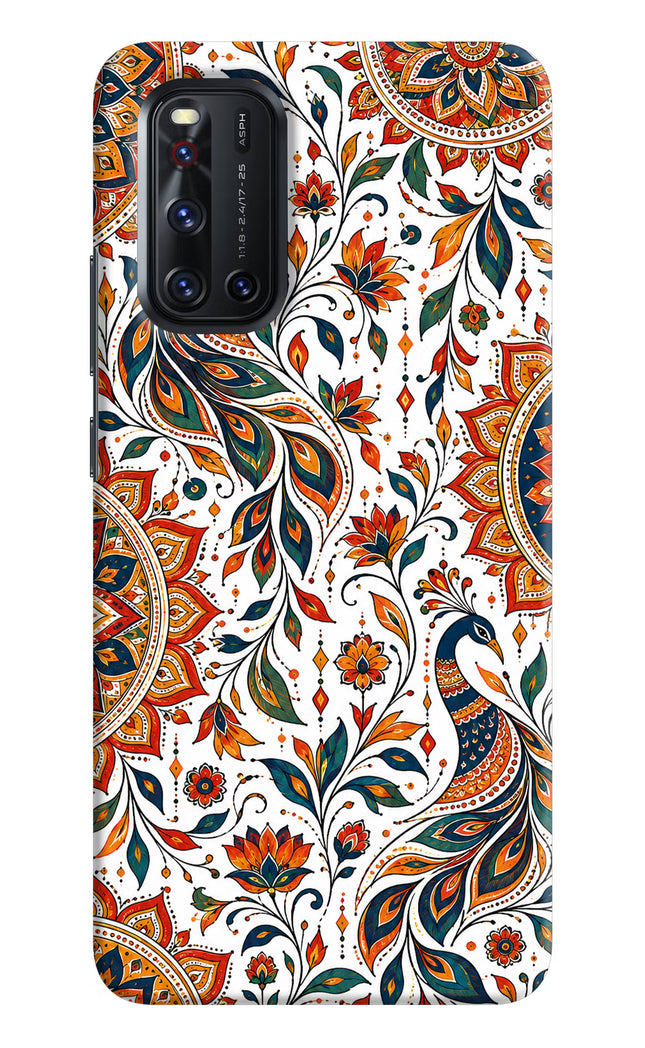 White Mayura Vivo V19 Hard Case Back Cover by Casekaro