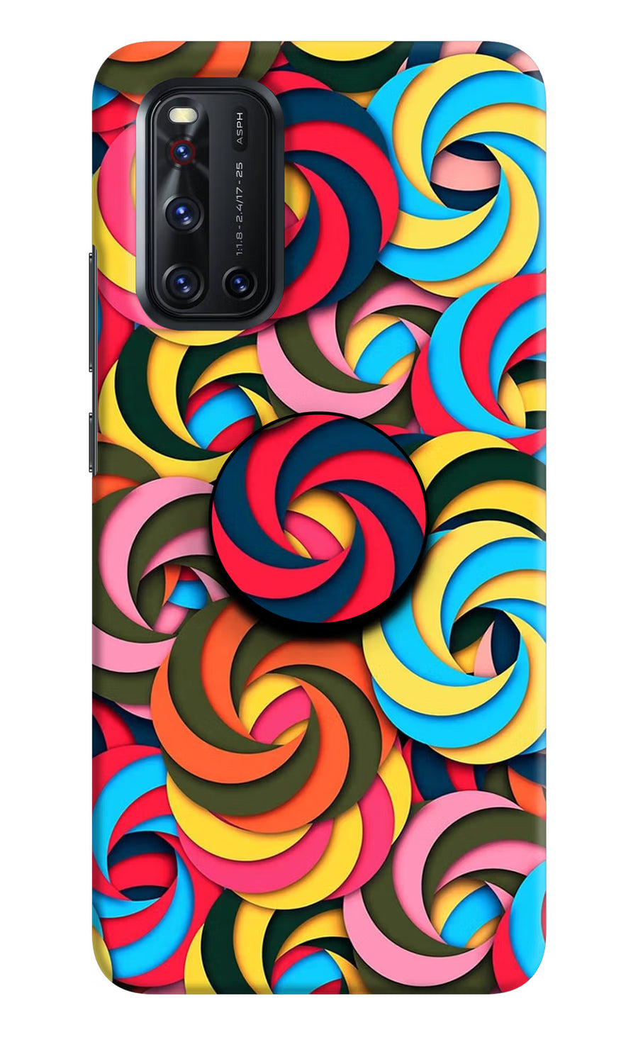 Spiral Pattern Vivo V19 Pop Case, Hard case