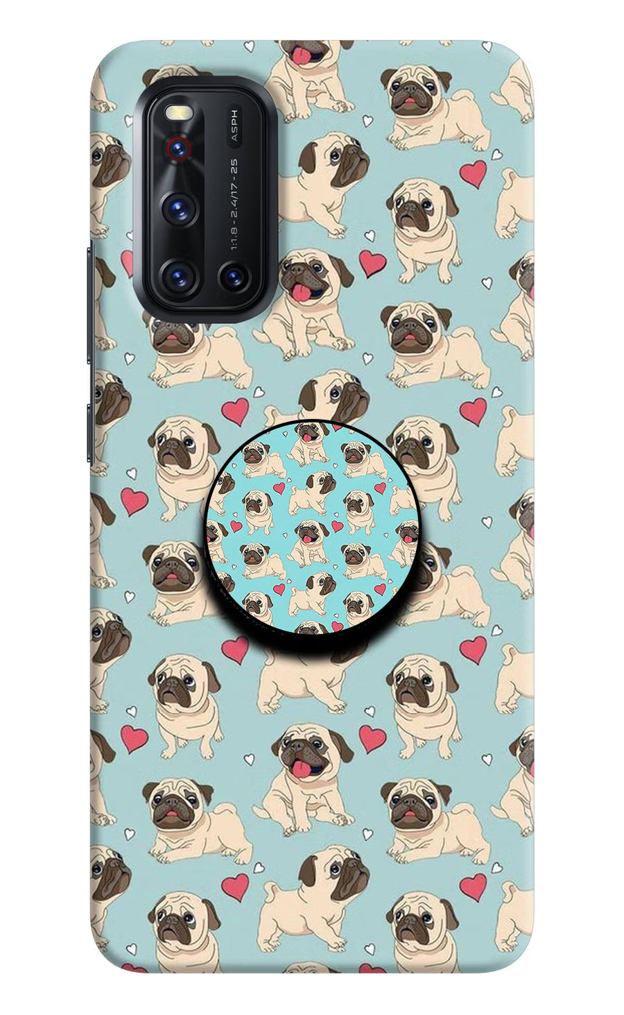 Pug Dog Vivo V19 Pop Case, Hard case