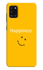 Happiness With Smiley Samsung A31 Hard Case Back Cover by Casekaro