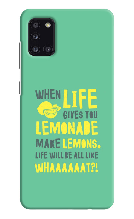 Quote Samsung A31 Hard Case Back Cover by Casekaro