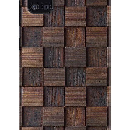 Wooden Cube Design Samsung A31 Hard Case Back Cover by Casekaro