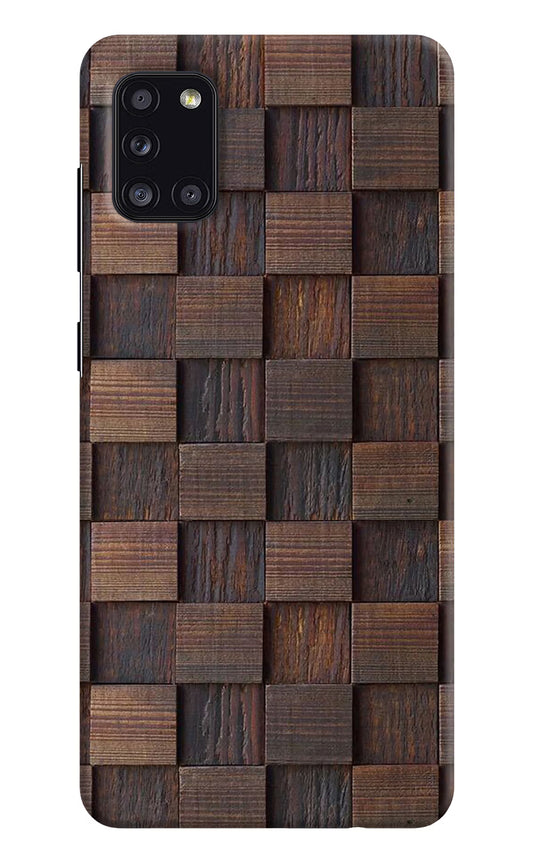Wooden Cube Design Samsung A31 Hard Case Back Cover by Casekaro