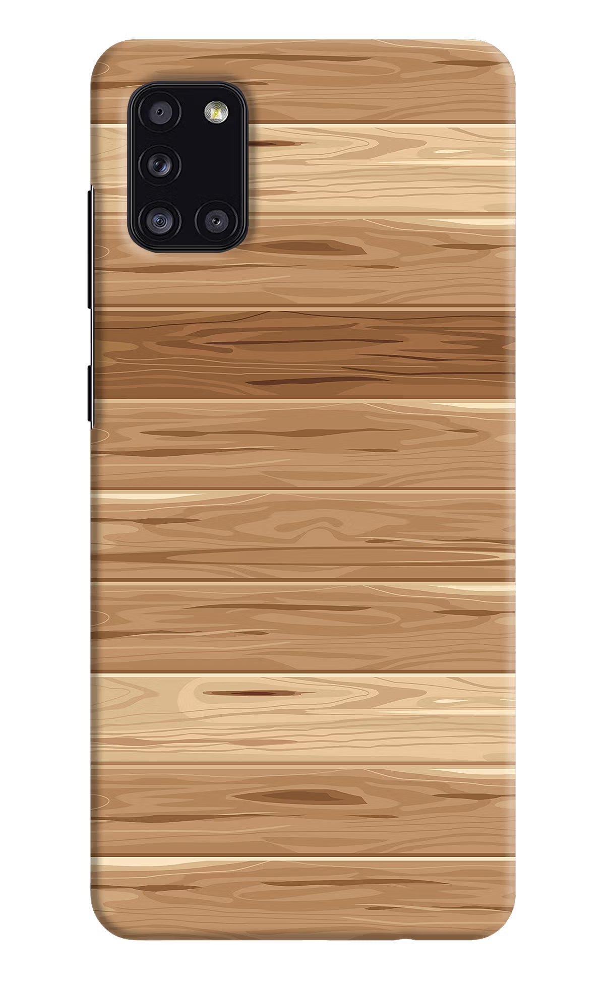 Wooden Vector Samsung A31 Hard Case Back Cover by Casekaro