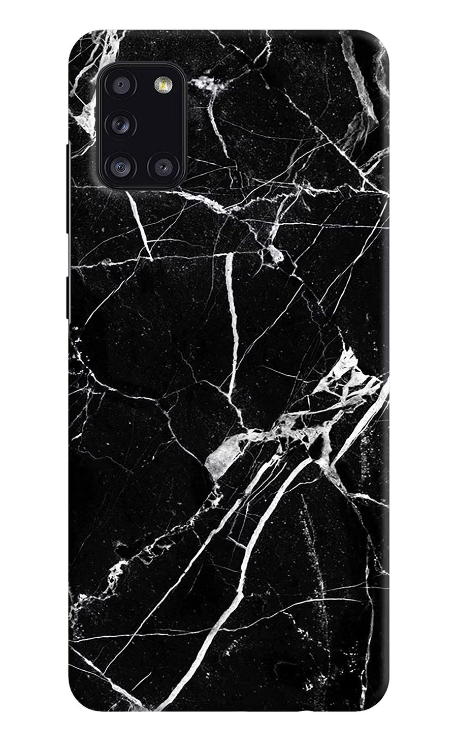 Black Marble Pattern Samsung A31 Back Cover, Hard case