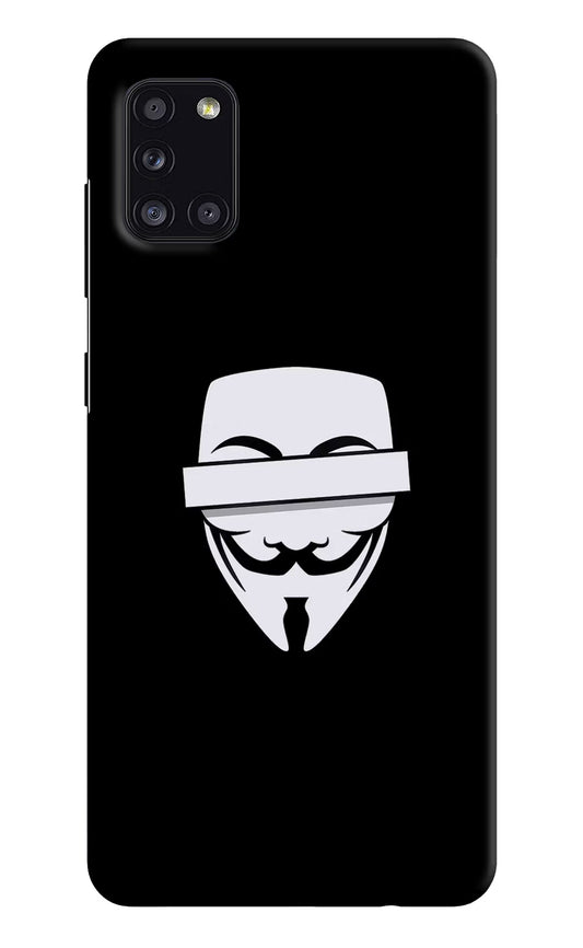 Anonymous Face Samsung A31 Hard Case Back Cover by Casekaro