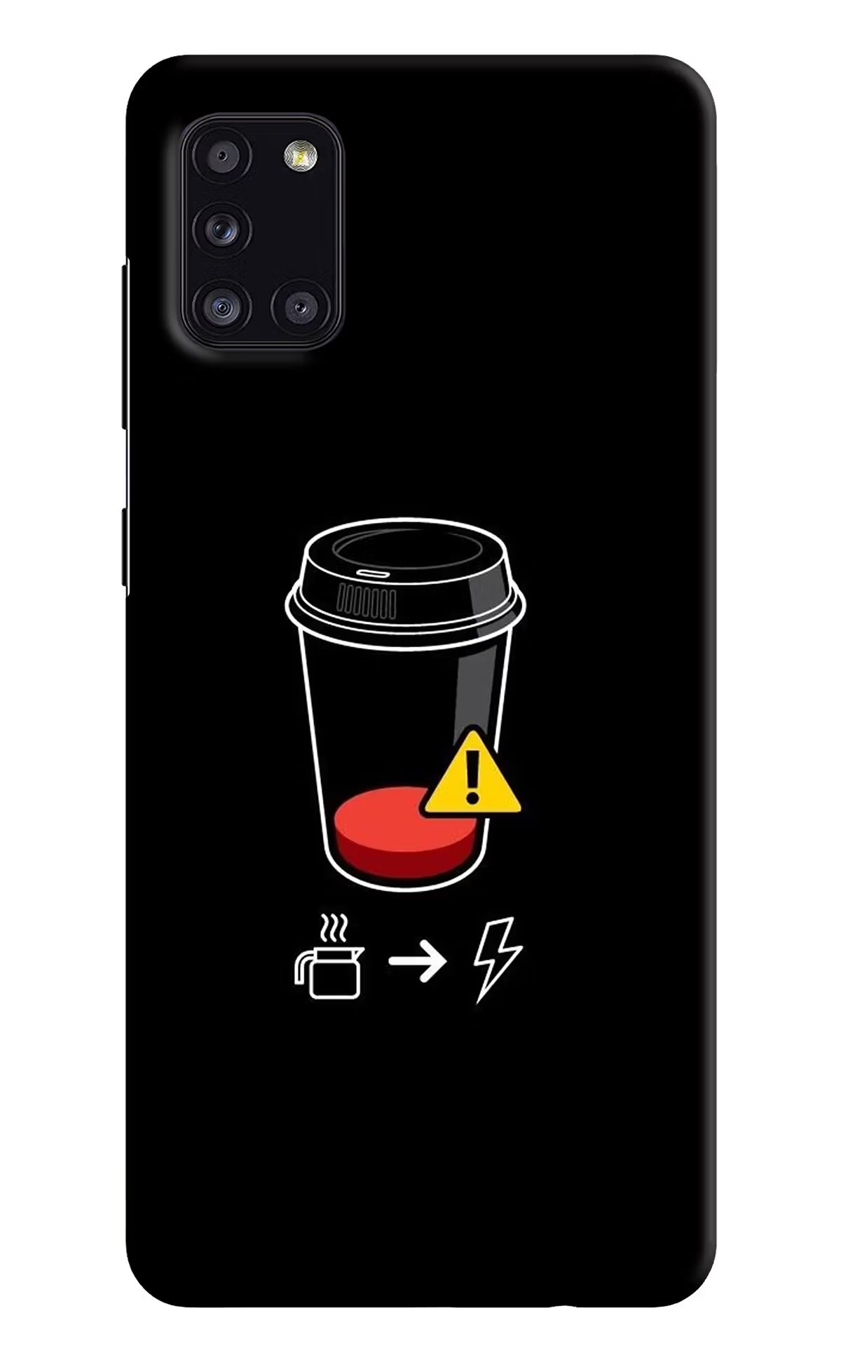 Coffee Samsung A31 Hard Case Back Cover by Casekaro