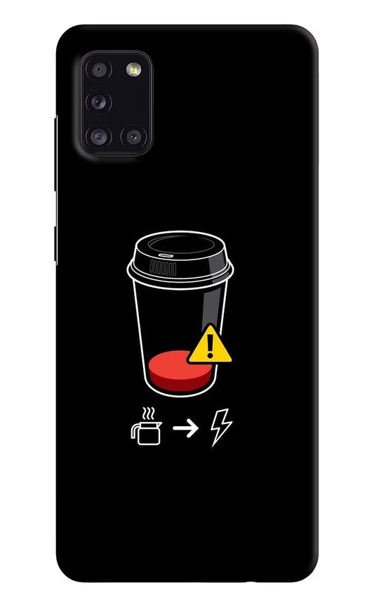 Coffee Samsung A31 Hard Case Back Cover by Casekaro