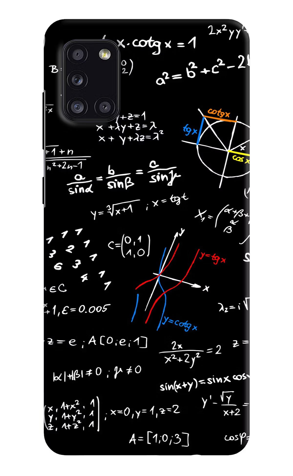 Mathematics Formula Samsung A31 Hard Case Back Cover by Casekaro