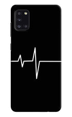 Heart Beats Samsung A31 Hard Case Back Cover by Casekaro