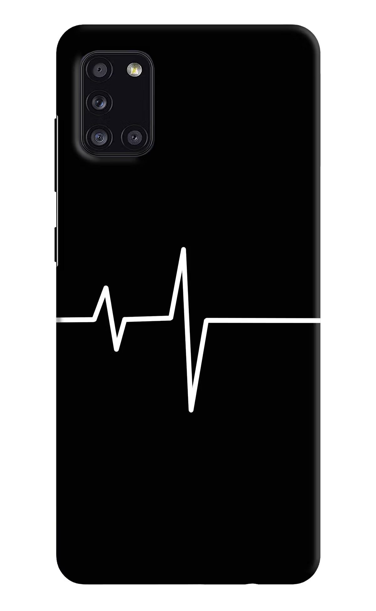 Heart Beats Samsung A31 Hard Case Back Cover by Casekaro