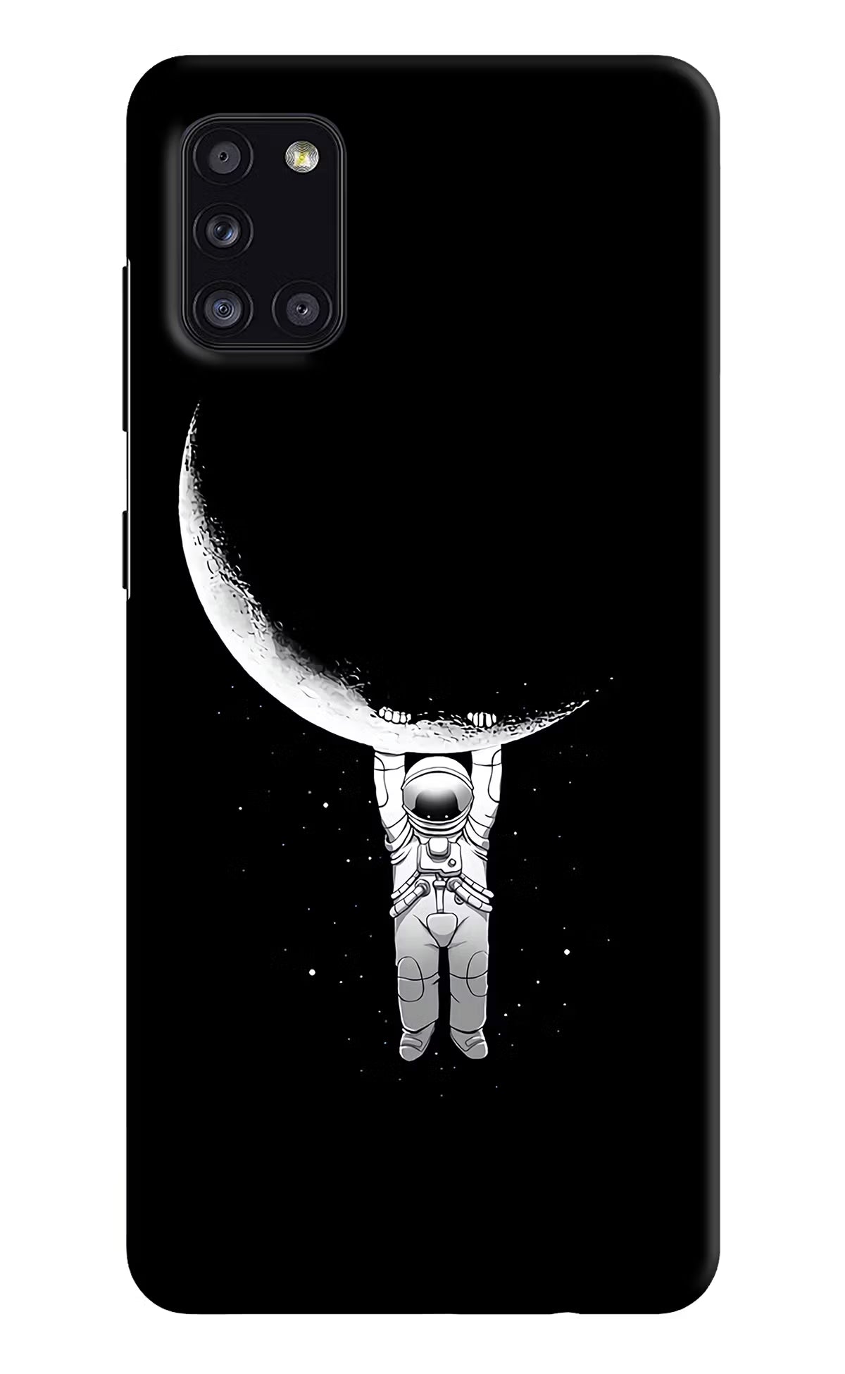 Moon Space Samsung A31 Hard Case Back Cover by Casekaro